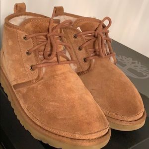 Lace up ugh slippers